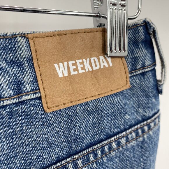 Weekday Jean Skirt Womens 4 EU 36 Wend Blue Denim Mini - Picture 6 of 7
